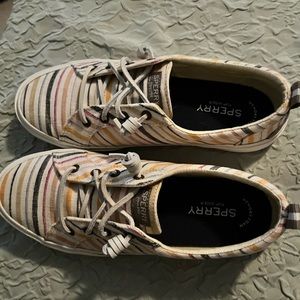 Sperry memory foam striped womens shoes size us womens 8.5